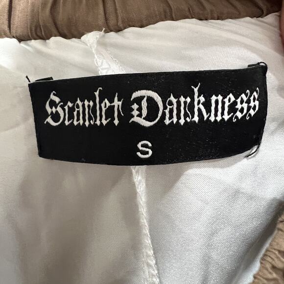 Brown A-Line Maxi Skirt Elastic Waist Lace Trim D-Ring Detail Women’s Small - Picture 3 of 11